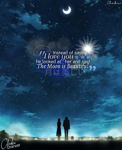 Anime quotes Anime Fanart The moon is beautiful, isn't it? | The moon ...
