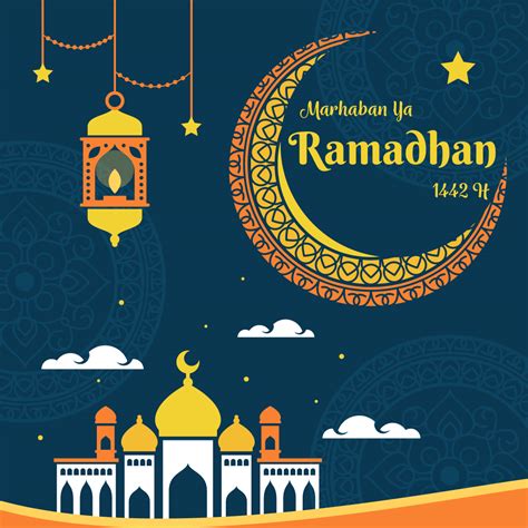 Gambar Ucapan Marhaban Ya Ramadhan 1442 H / 2021 M - SKETZHBOOK